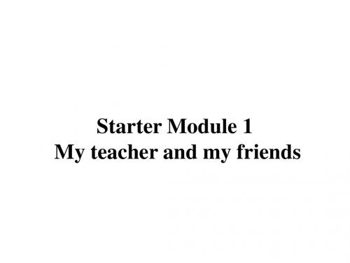 外研版七年级上册英语：Starter Module 1 Unit 1(共26张PPT) 参考课件