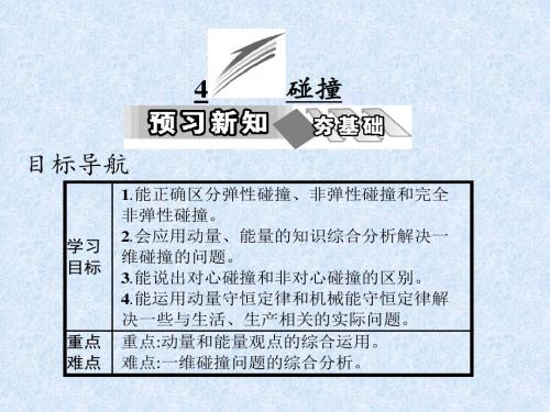 2016-2017学年人教版选修3-5 第十六章 4 碰撞 课件(28张)