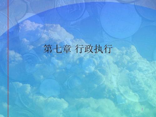第七章 行政执行