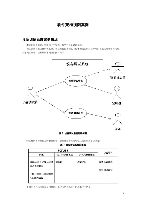 软件架构视图案例