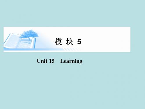 2015届高考英语总复习Unit 15 Learning精讲课件 北师大版必修5