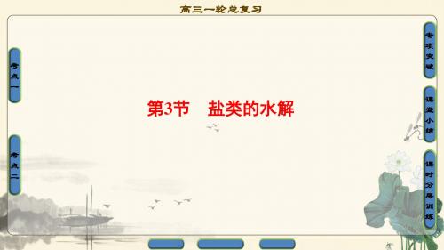 2018版高考化学(鲁科版)一轮总复习课件：第8章 物质在水溶液中的行为 第3节 盐类的水解