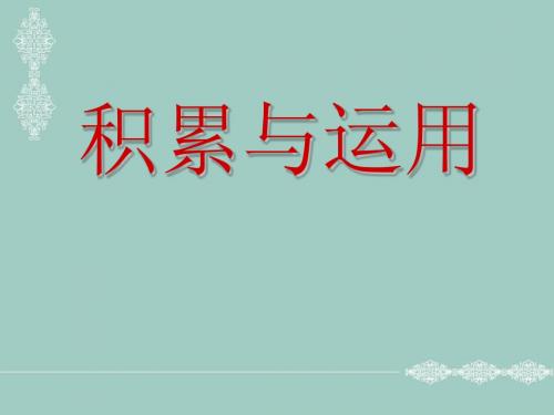《中考语文复习积累与运用》ppt课件2