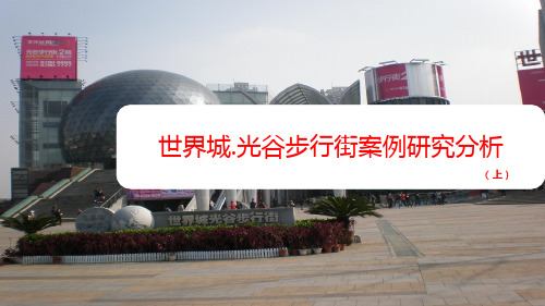 武汉世界城光谷步行街案例研究分析报告(上)