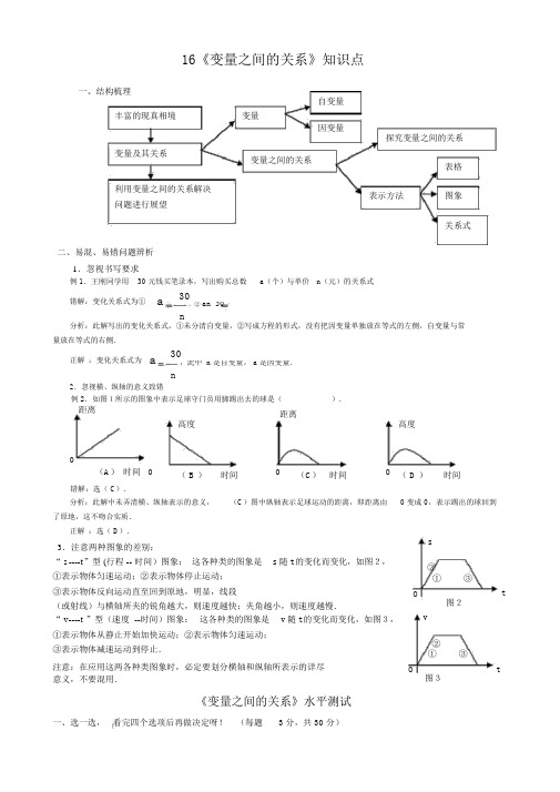 16变量之间的关系知识点梳理及练习题
