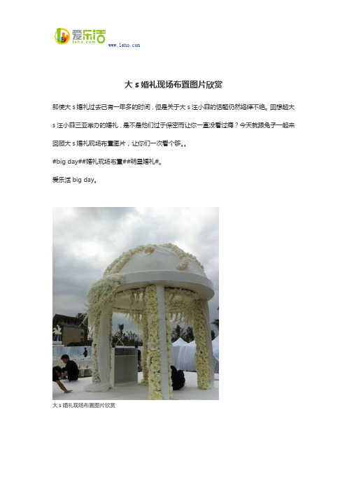 大s婚礼现场布置图片欣赏