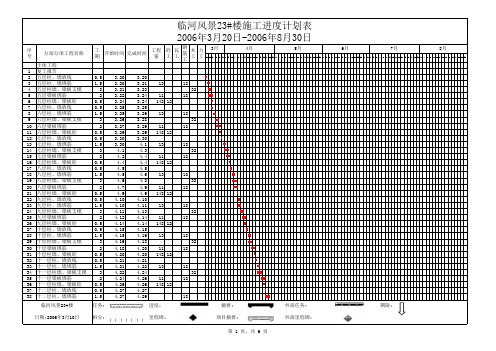 公司要的进度计划2006年3月
