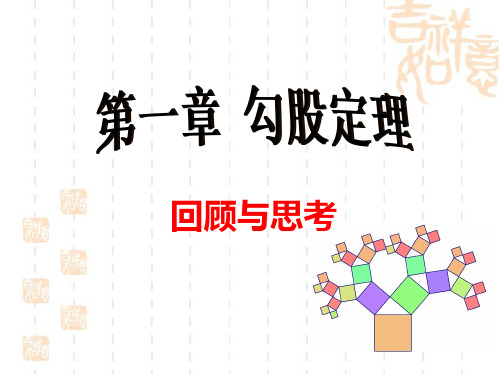 北师大版八年级数学上勾股定理回顾与思考复习共PPT精品课件