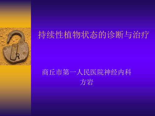 持续性植物状态诊断与治疗
