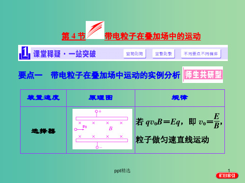 高考物理第一轮复习 第八章 磁场 第4节 带电粒子在叠加场中的运动课件 