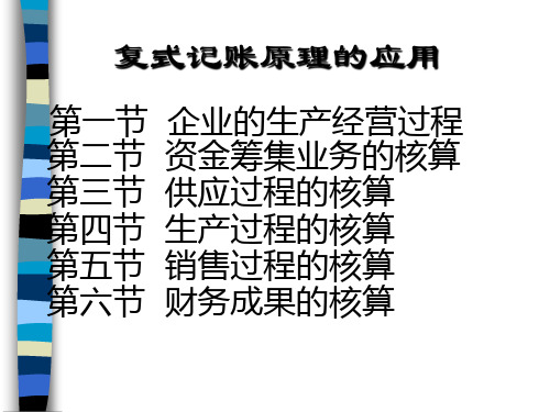 复式记账原理在企业中的应用(ppt 99页)