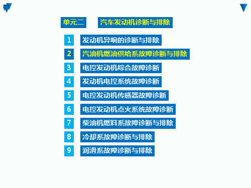 《汽车故障诊断与检测技术》汽油机燃油供给系故障诊断与排除