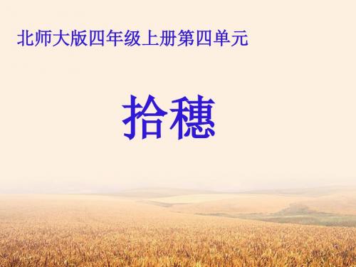 《拾穗》终极版课件