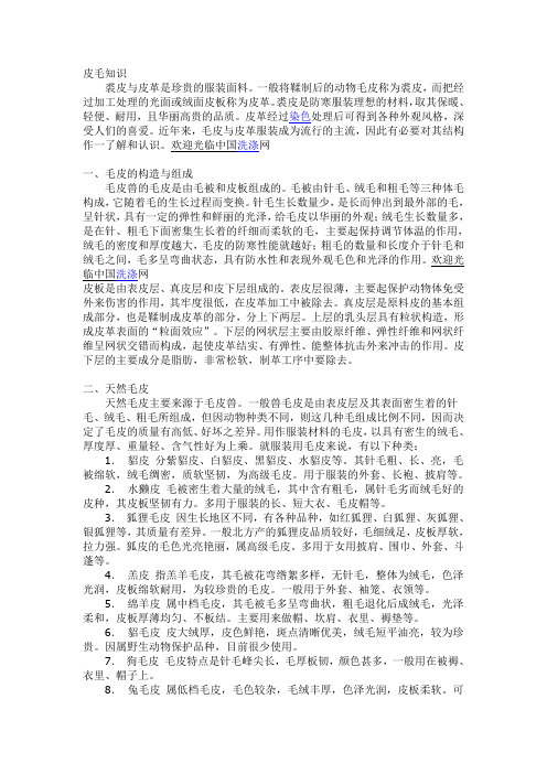 皮毛知识