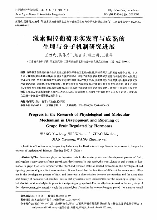 激素调控葡萄果实发育与成熟的生理与分子机制研究进展