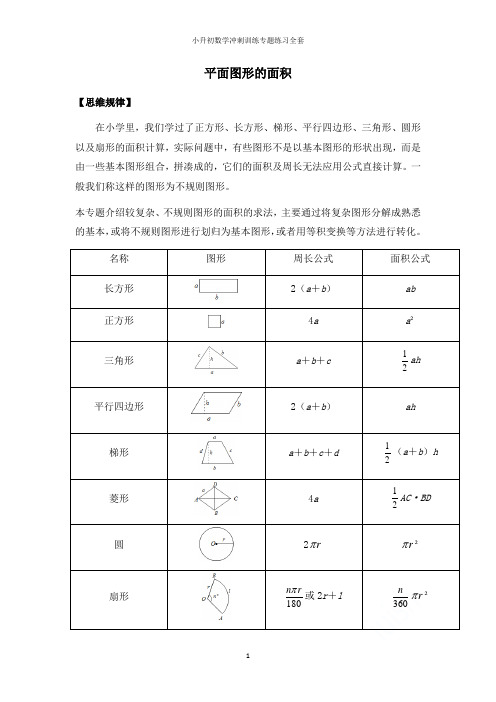 小升初数学冲刺训练专题练习全套