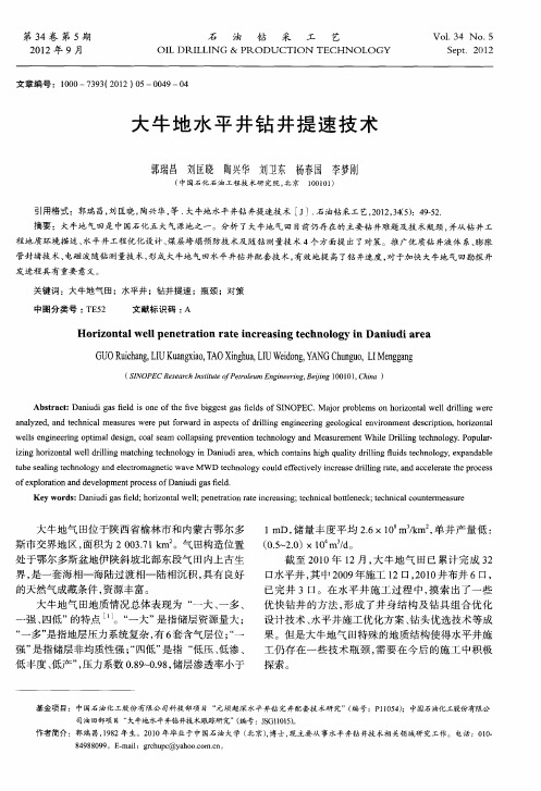 大牛地水平井钻井提速技术