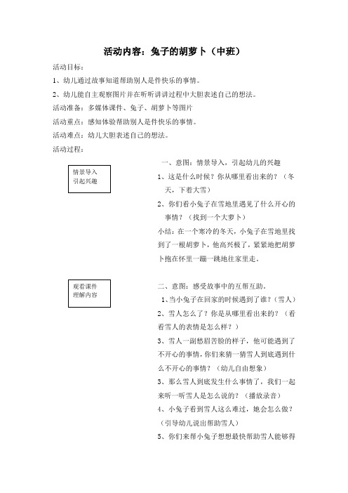 兔子的胡萝卜3-中班