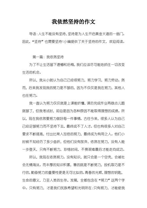我依然坚持的作文