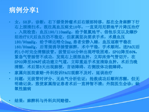 来自PACU危急状况处理(1)