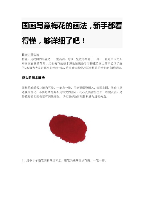 国画写意梅花的画法