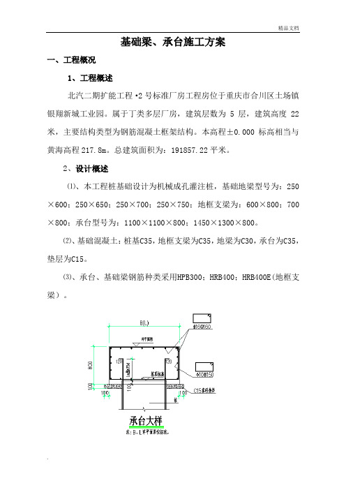 承台基础梁施工方案模板