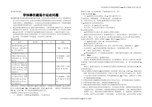 【速度】导体棒在磁场中运动问题