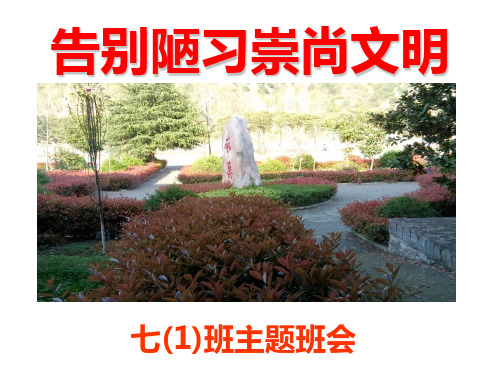 《告别陋习走向文明》主题班会课件