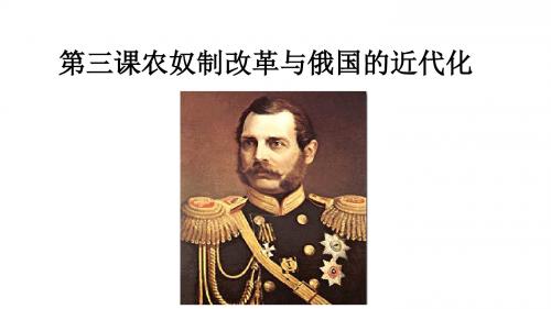 人教版高中历史选修3《七单元 1861年俄国农奴制改革  第3课 农奴制改革与俄国的近代化》培优课件_9
