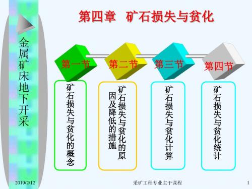 第四章   矿石损失与贫化