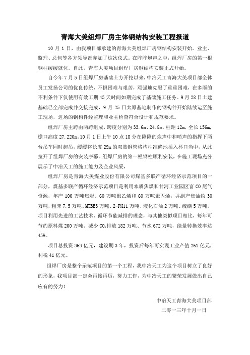 青海大美煤业股份有限公司煤基多联产循环经济示范项目