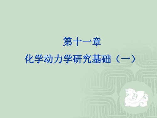 物理化学第十一章  化学动力学基础(一)