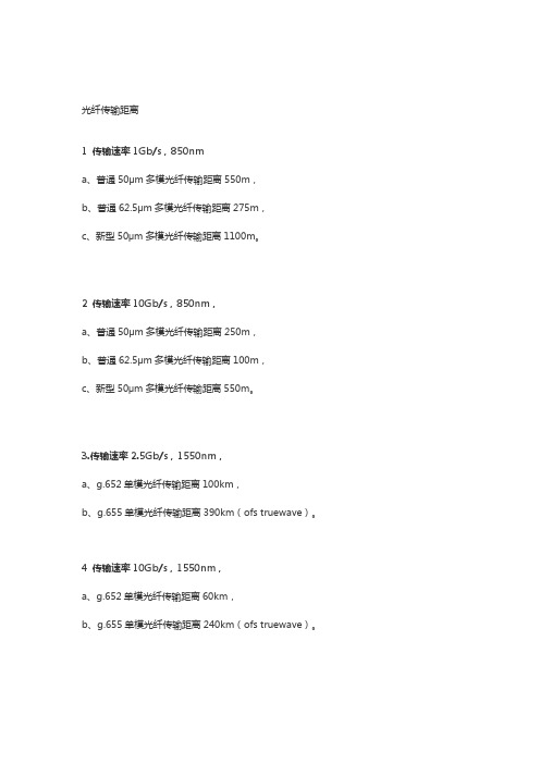 光纤传输距离