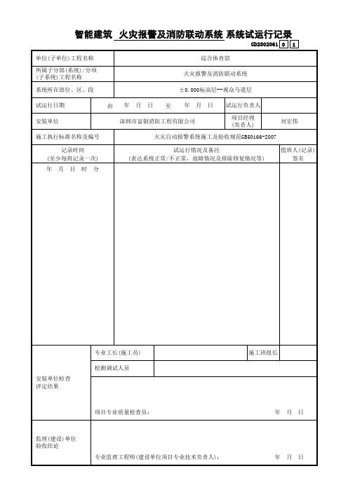 4.系统试运行记录