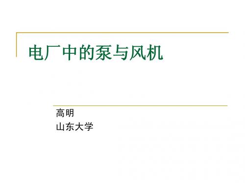 电厂中的泵与风机
