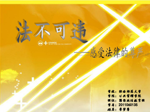 法不可违PPT课件