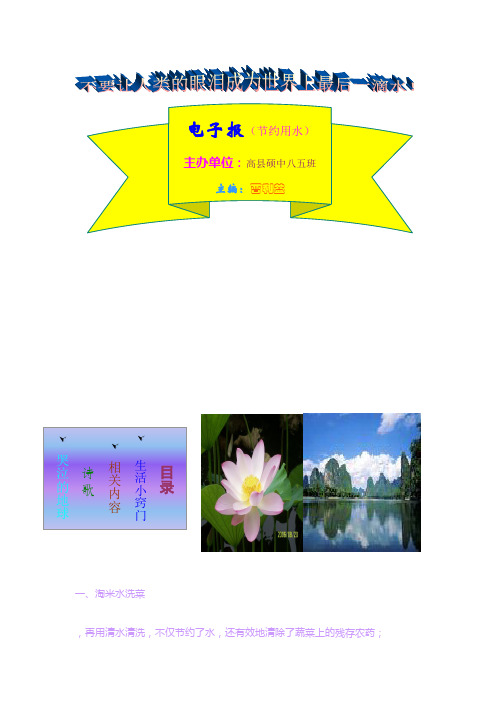节约用水(电子报)