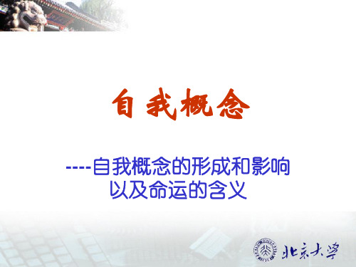 自我概念 ----自我概念的形成和影响以及命运的含义