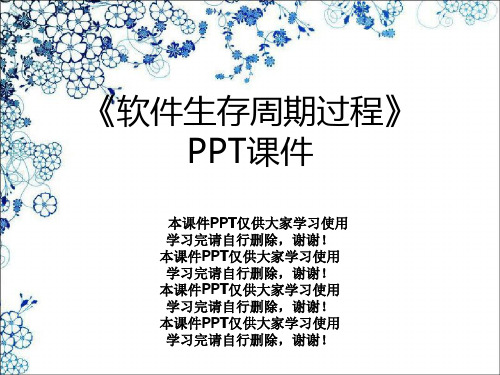 《软件生存周期过程》PPT课件