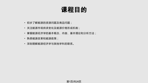 能源经济学PPT课件