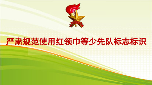 少先队标志标识规范 PPT