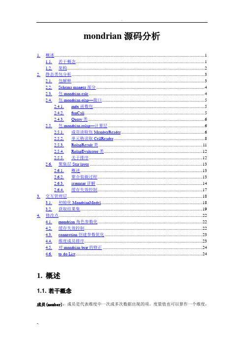 mondrian源码分析与说明