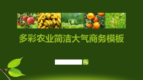 绿色环保多彩农业简洁大气商务PPT模板课件