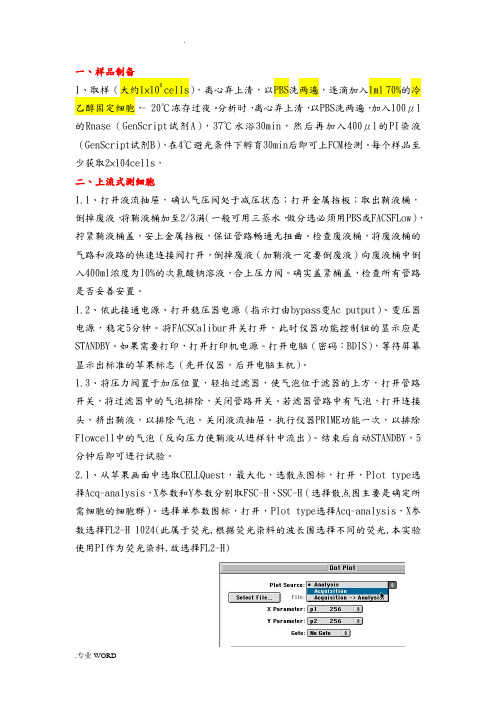 流式细胞仪操作方法
