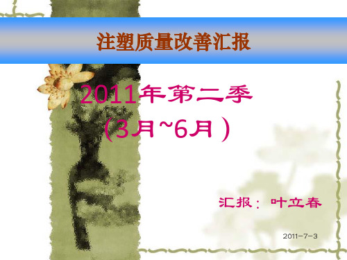注塑车间品质项整改工作汇报