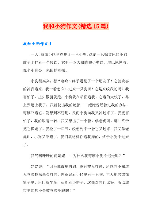 我和小狗作文(精选15篇)