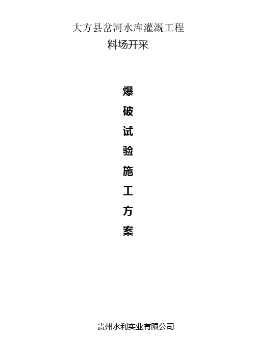 爆破试验方案.