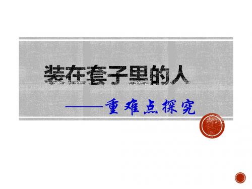 《装在套子里的人》重难点探究