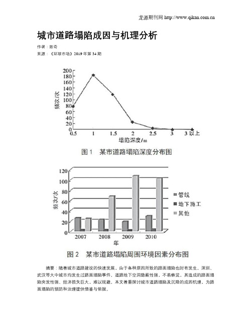 城市道路塌陷成因与机理分析