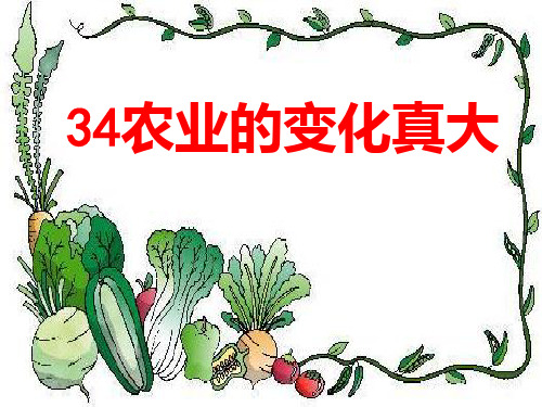 人教版二年级上册语文《农业的变化真大》PPT课件
